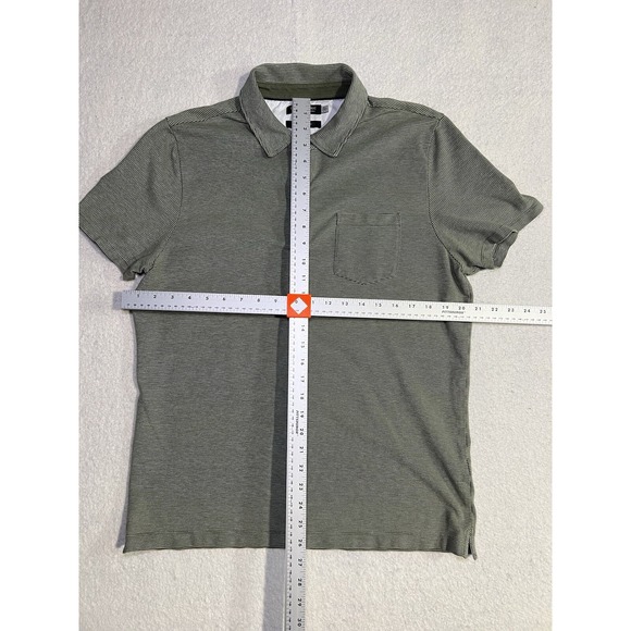 Banana Republic performance Polo Shirt Mens sz L Green Golf Standard fit - Picture 8 of 16